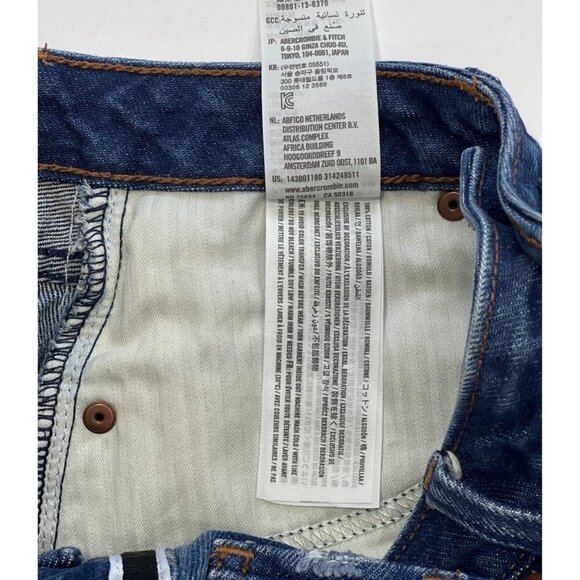 ABERCROMBIE & FITCH‎ Vintage A-Line Skirt Size 27/4 Mini Distressed Blue Denim - Picture 10 of 15
